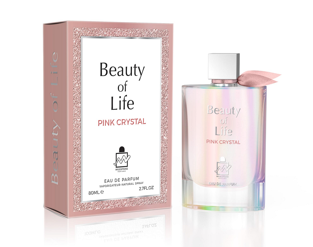 Η ομορφιά της ζωής ροζ κρύσταλλο
