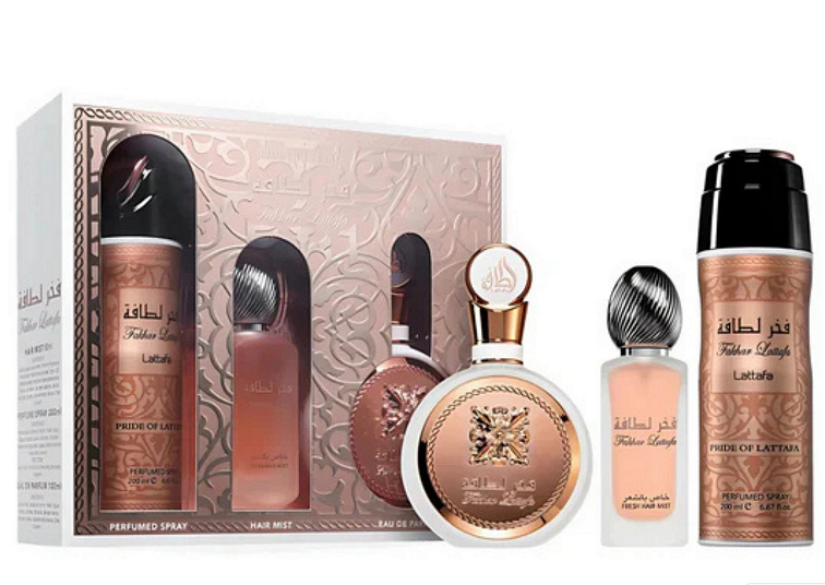 Fakhar Femme Set (άρωμα + αποσμητικό + ομίχλη μαλλιών)