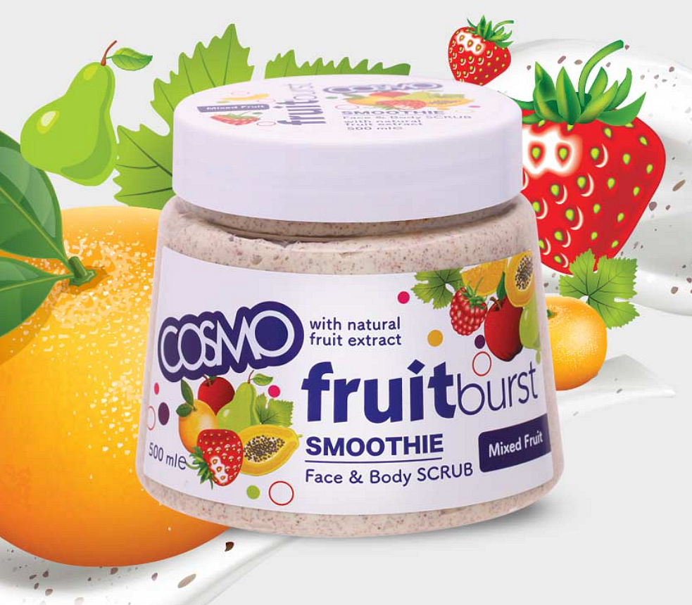 Cosmo Smoothie με ανάμεικτα φρούτα και απολεπιστικό προσώπου και σώματος 500ml